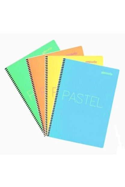 80 Sayfa Kareli Pastel Defter 4 Adet Karışık Renk