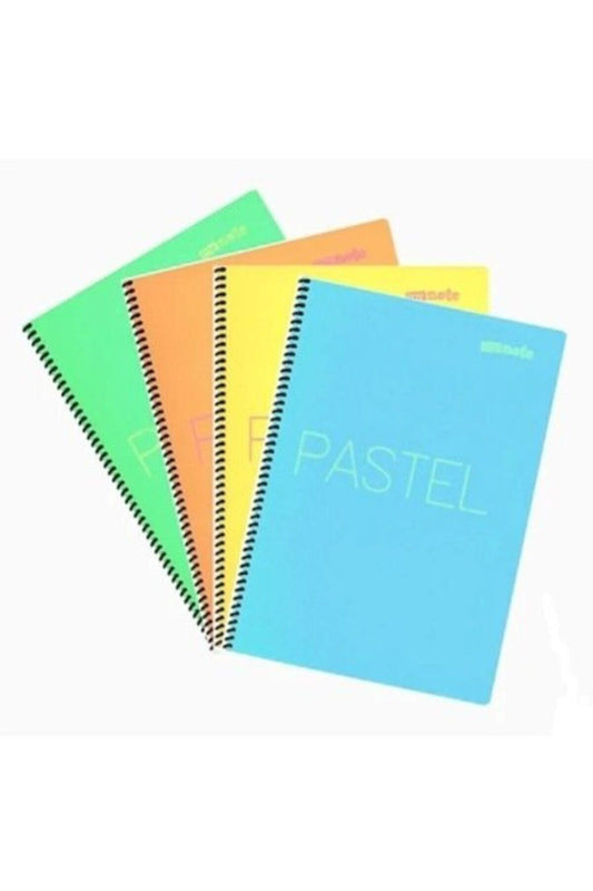 80 Sayfa Kareli Pastel Defter 4 Adet Karışık Renk