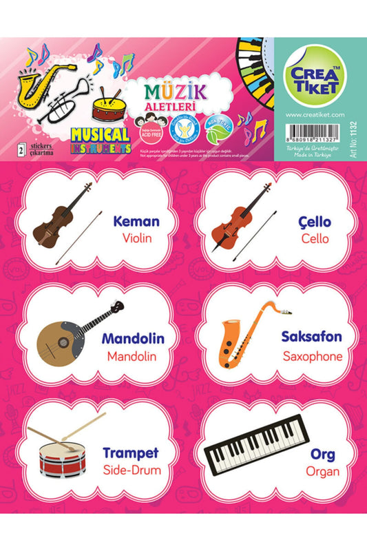 Creatiket Eğitici Çıkartma Ingilizce*türkçe