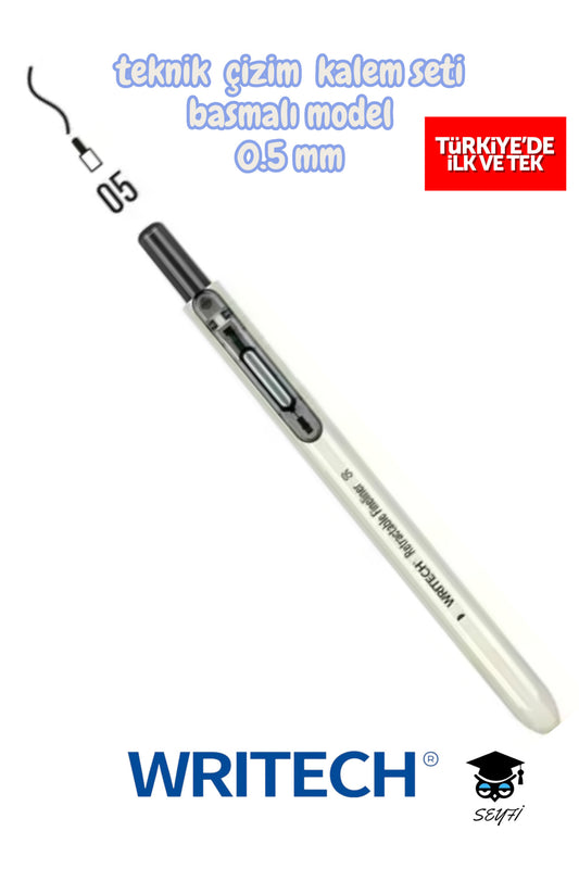 teknik çizim kalemi basmalı model siyah mürekkep TR'de ilk