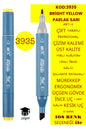 ÇİFT TARAFLI PROFESYONEL ÇİZİM KALEMİ KALICI MÜREKKEP ÜÇGEN GÖVDE İNCE UÇ 1 MM KESİK UÇ 2-6MM SKETCH