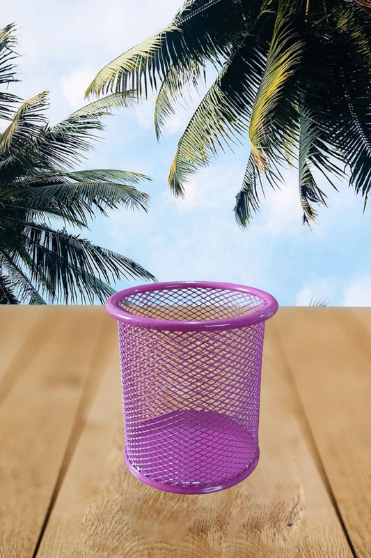 Masaüstü File Metal Kalemlik 10 Cm Pembe