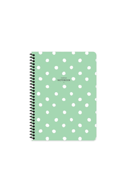 16.5x22.5 Kareli Defter Puantiye - Yeşil