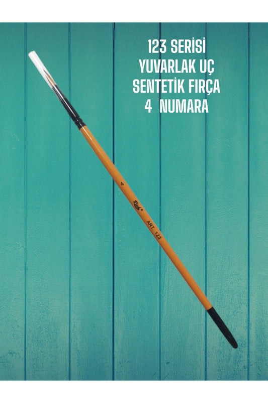 4 Numara 123 Serisi Yuvarlak Uç Fırça Sentetik Kıl