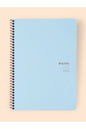 KARELİ 16x22 Cm Pastel Renk Telli Defter Telli Beyaz 80 Sayfalı Plastik Kapak MAVİ