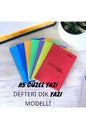 A5 GÜZEL YAZI DEFTERİ 40 SAYFA PLASTİK KAPAK 1 ADET KARIŞIK RENK YOLLANACAKTIR