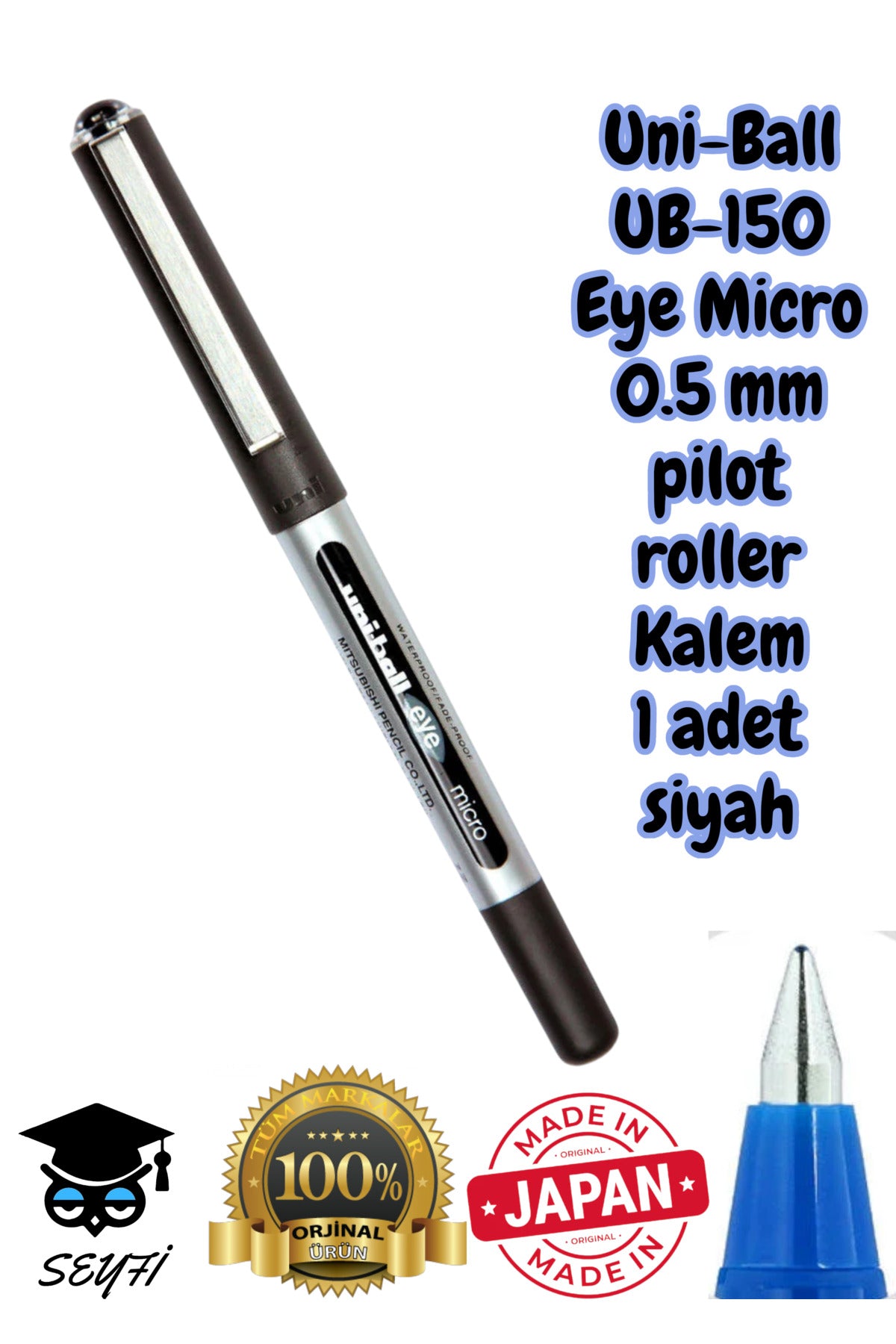 0.5 mm pilot roller kalem ub-150 mikro eye uni-ball made in japan %100 orjinal