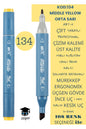 ÇİFT TARAFLI PROFESYONEL ÇİZİM KALEMİ KALICI MÜREKKEP ÜÇGEN GÖVDE İNCE UÇ 1 MM KESİK UÇ 2-6MM SKETCH
