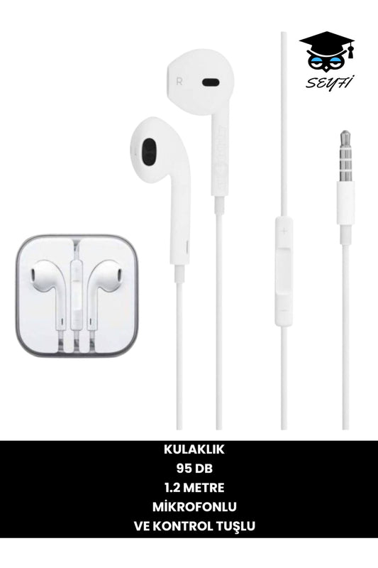 KULAKLIK 95 DB 1.2 METRE MİKROFONLU VE KONTROL TUŞLU