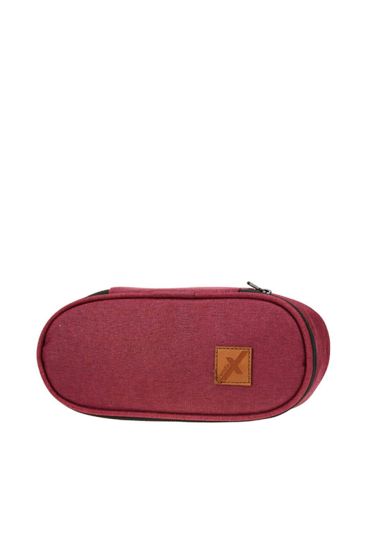 Solid Bordo Kalem Çantası (Tek Bölme) /