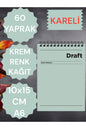 KARELİ 10X15 CM A6 ÜSTTEN AÇILIR NOT DEFTERİ KREM RENK KAĞIT 60 YAPRAK