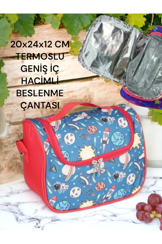 20x24x12 CM TERMOSLU GENİŞ İÇ HACİMLİ BESLENME ÇANTASI