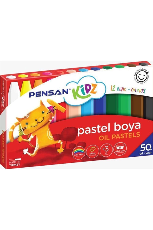 Kidz Pastel Boya 12 Renk Kutulu 98060 2 Paket