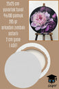 25X25 CM yuvarlak tuval %100 pamuk 285 gr arkadan zımbalı astarlı 2 cm şase 1 ADET