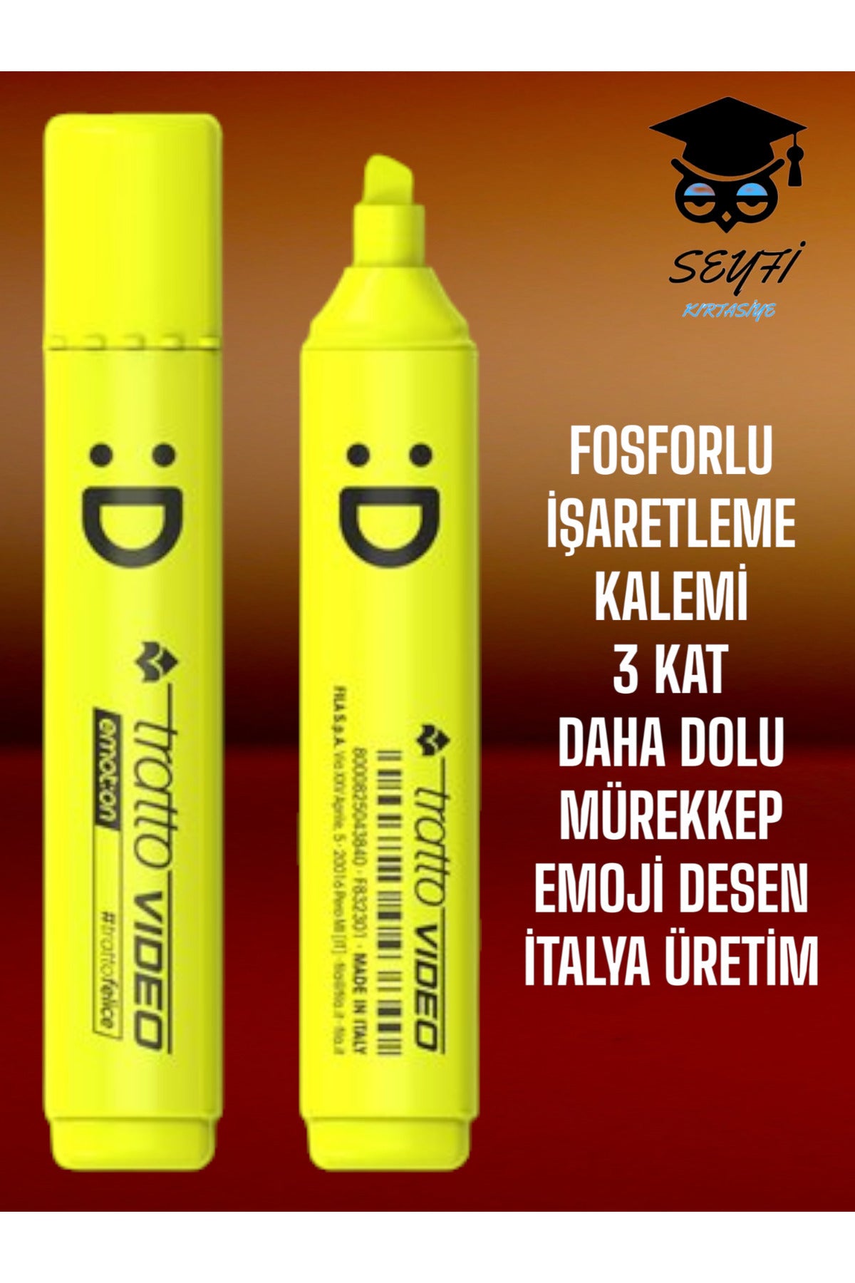 FOSFORLU İŞARETLEME KALEMİ 3 KAT DAHA DOLU MÜREKKEP İTALYA ÜRETİM