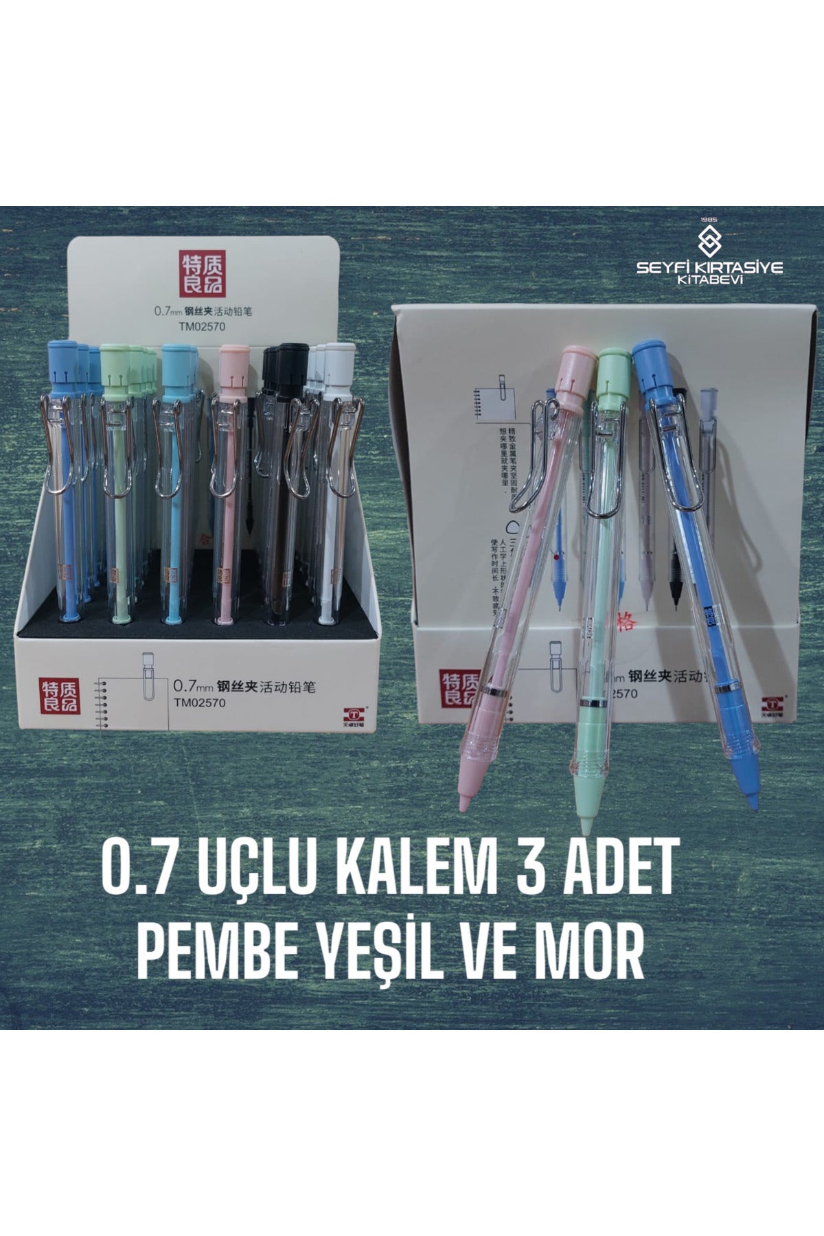 0.7 MM VERSATİL UÇLU KALEM 3 ADET TM-2570