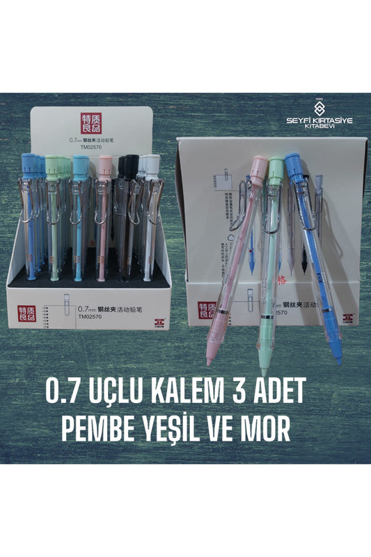 0.7 MM VERSATİL UÇLU KALEM 3 ADET TM-2570