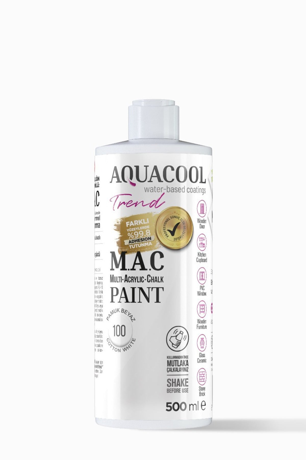 Aquacool Trend Mac Boya Pamuk Beyaz 100