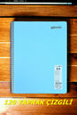 ÇİZGİLİ 120 YAPRAK PASTEL RENK TELLİ DEFTER BEYAZ SAYFALI 60 GR KAĞIT PLASTİK KAPAK