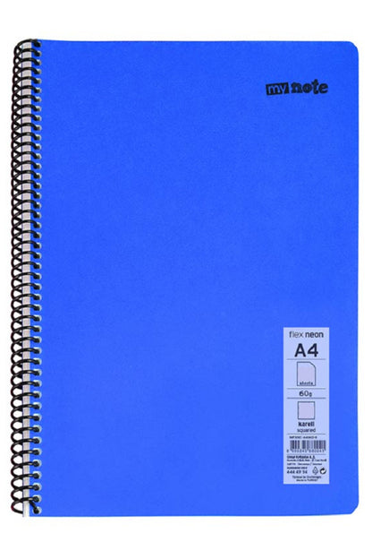 Defter Okul Defteri Spiralli Telli Pp Kapak A4 1 Adet Farklı Renklerde - 120 Sayfa Çizgili ( 1 ADET)