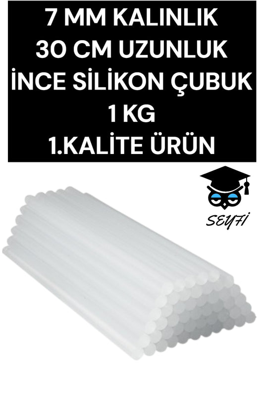 7 MM KALINLIK 30 CM UZUNLUK İNCE SİLİKON ÇUBUK 1 KG 1. KALİTE ÜRÜN
