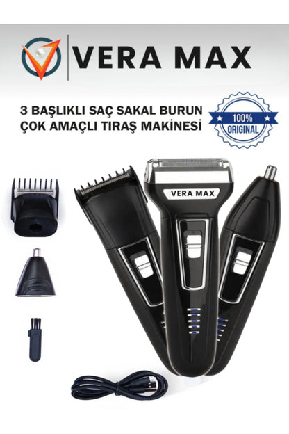 Profesyonel Saç Sakal Burun Çok Amaçlı Tıraş Makinesi