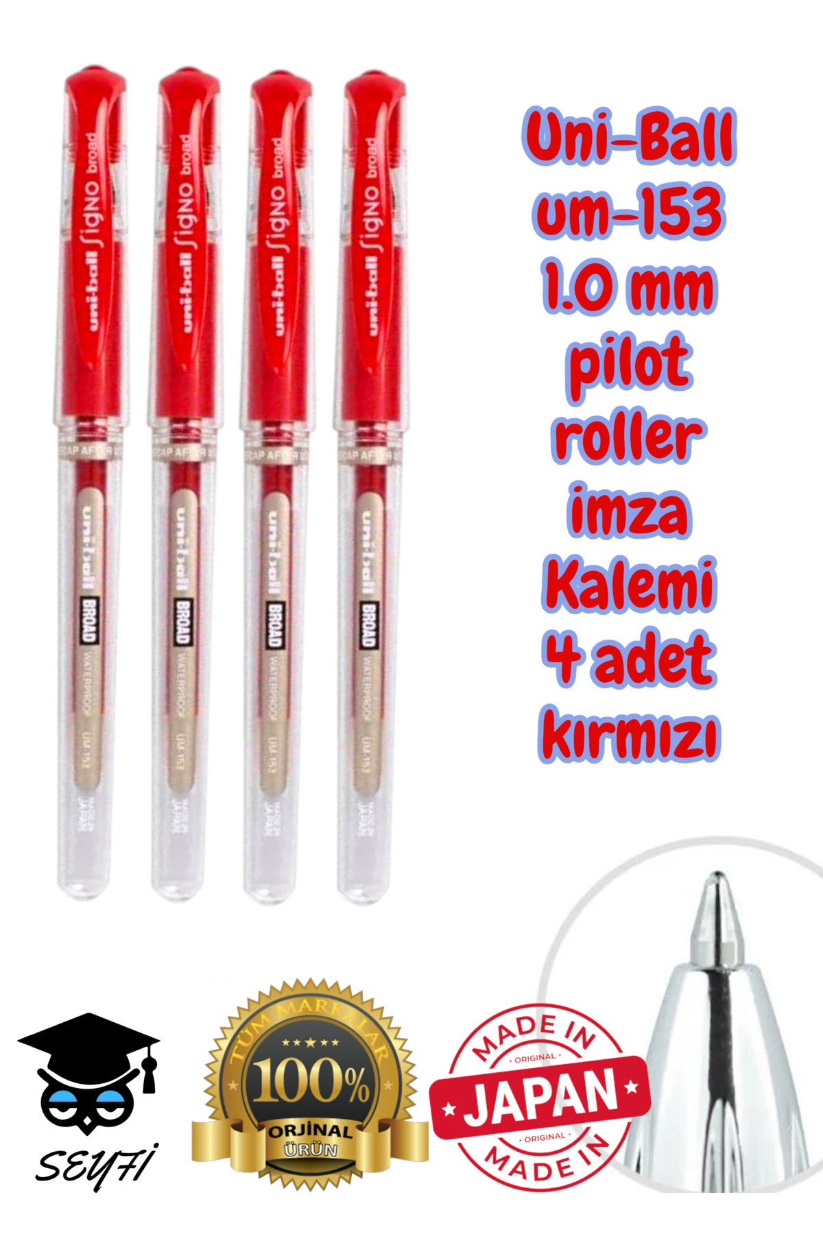 Uni-Ball um-153 1.0 mm pilot roller imza Kalemi