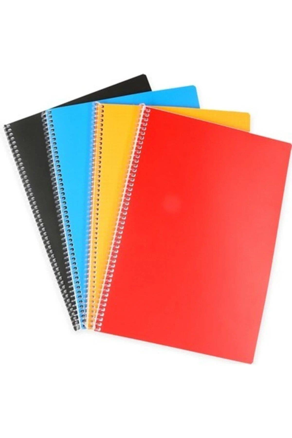 4 Adet A4 60 Yaprak Çizgili Telli Defter