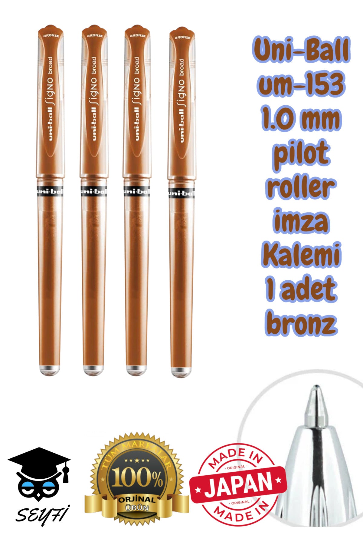Uni-Ball um-153 1.0 mm pilot roller imza Kalemi
