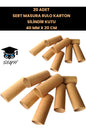 20 Adet Sert Masura Rulo Karton Silindir Kutu 40 Mm X 20 Cm 20 Adet