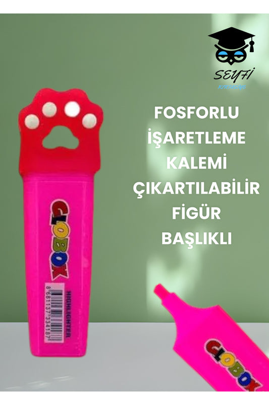FOSFORLU İŞARETLEME KALEMİ ÇIKARTILABİLİR FİGÜR BAŞLIKLI