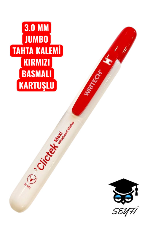 3.0 MM JUMBO TAHTA KALEMİ BASMALI DEĞİŞTİRİLEBİLİR KARTUŞLU WRİTECH EKSTRA KALIN UÇ