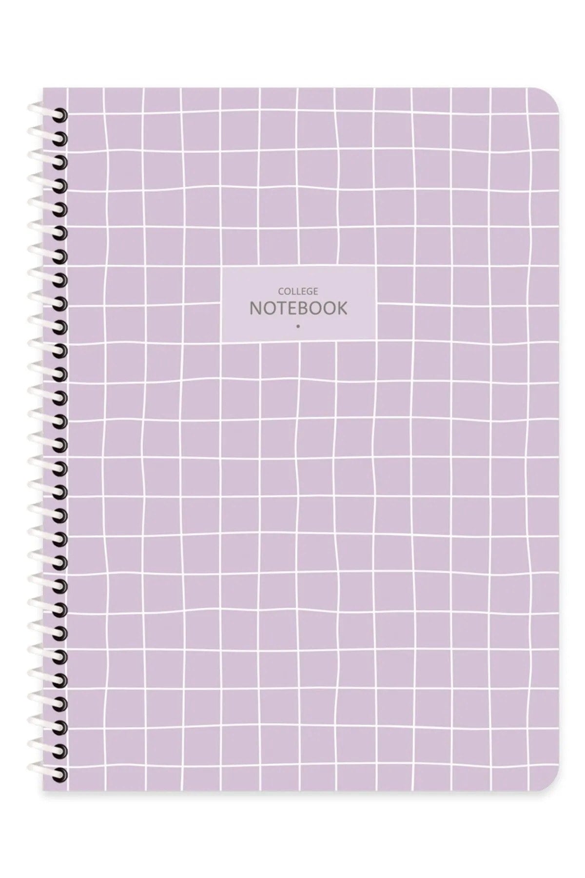 College Telli Defter Çizgisiz 16x22 Cm Telli Beyaz 80 Sayfalı Plastik Kapak