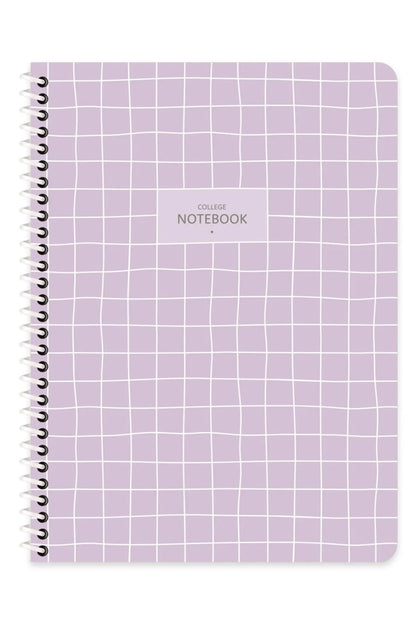 College Telli Defter Çizgisiz 16x22 Cm Telli Beyaz 80 Sayfalı Plastik Kapak