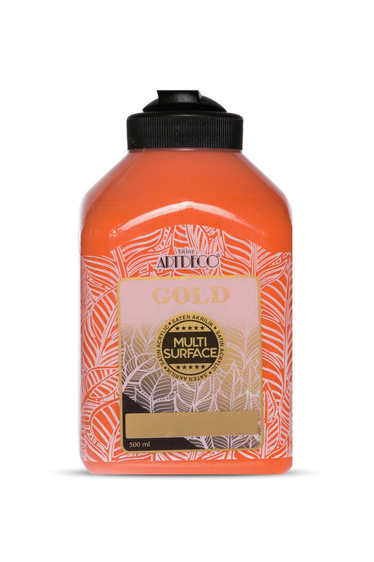Gold Multi Surface Saten Akrilik Boya 500ml 215 Turuncu