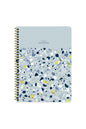 KARELİ 16x22 CM 80 YAPRAK PLASTİK KAPAK TELLİ DEFTER 60 GRAM BEYAZ SAYFA TERAZZO