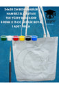 34x38 CM BOYANABİLİR HAM BEZ EL ÇANTASI TEK YÜZEY BASKILIDIR 6 RENK X 15 CC AKRİLİK BOYA 1 FIRÇA