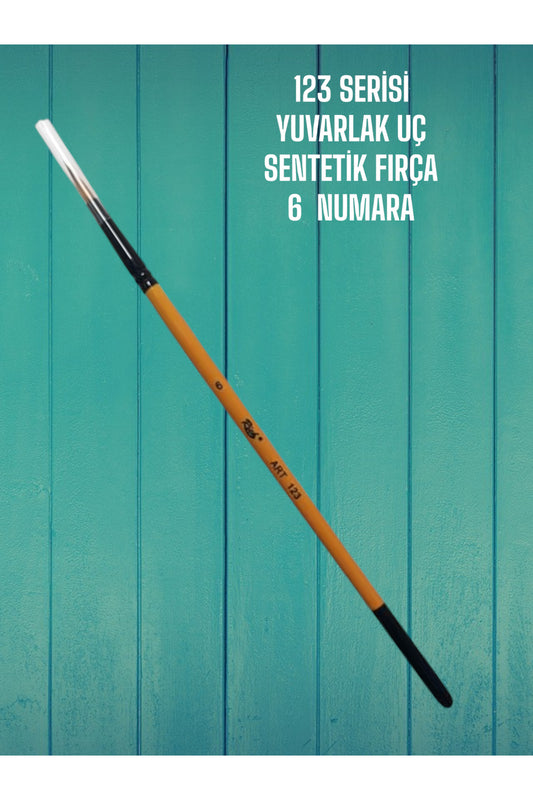6 Numara 123 Serisi Yuvarlak Uç Fırça Sentetik Kıl
