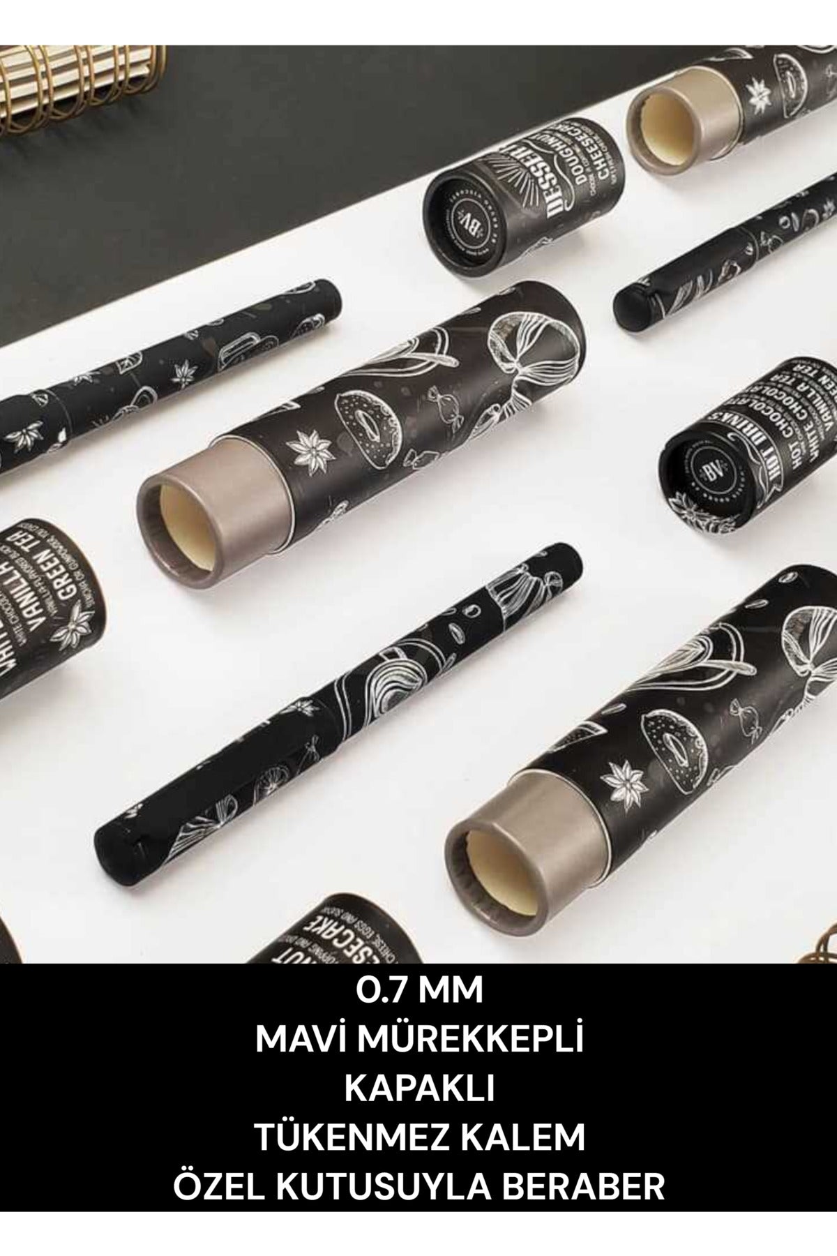 0.7 MM MAVİ MÜREKKEPLİ KAPAKLI TÜKENMEZ KALEM ÖZEL KUTUSUYLA BERABER