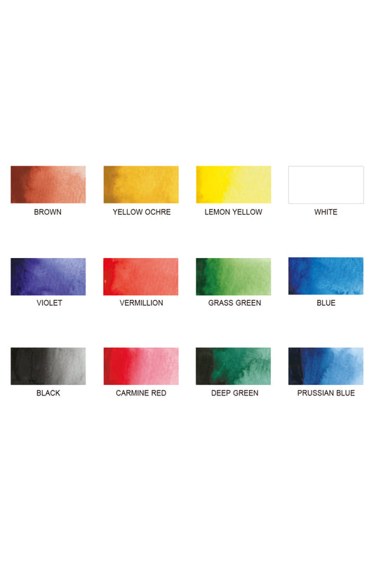 Pigment Tablet Suluboya 12 Renk