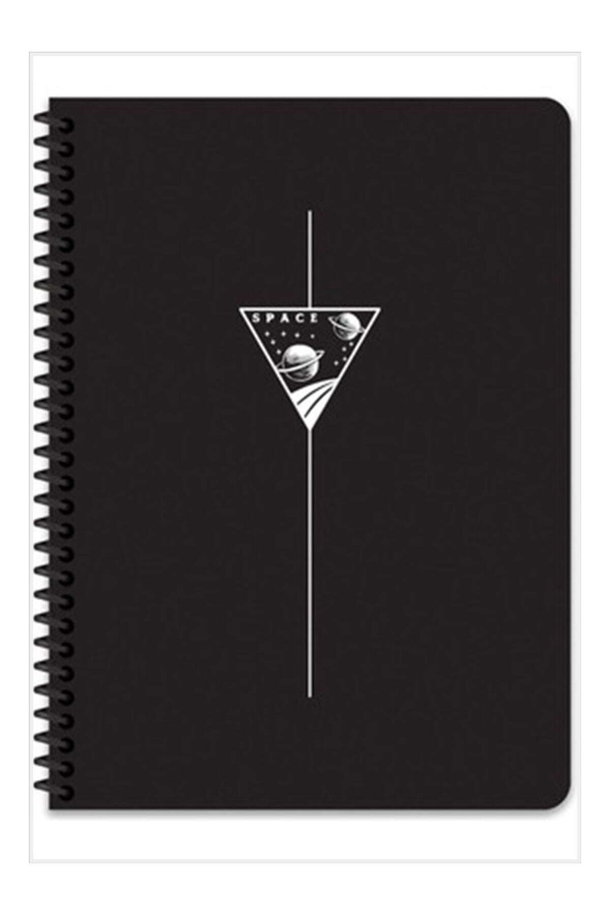 16x22 Cm 80 Yaprak Çizgisiz Plastik Kapak Telli Defter 60 Gram Beyaz Sayfa