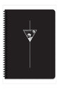 16x22 Cm 80 Yaprak Çizgisiz Plastik Kapak Telli Defter 60 Gram Beyaz Sayfa