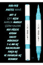 ART-X ÇİFT UÇLU AKRİLİK MARKER ÇİZİM KALEMİ HER YÜZEYE UYGUN KALICI MÜREKKEP 1-6 MM UÇ KALINLIKLARI