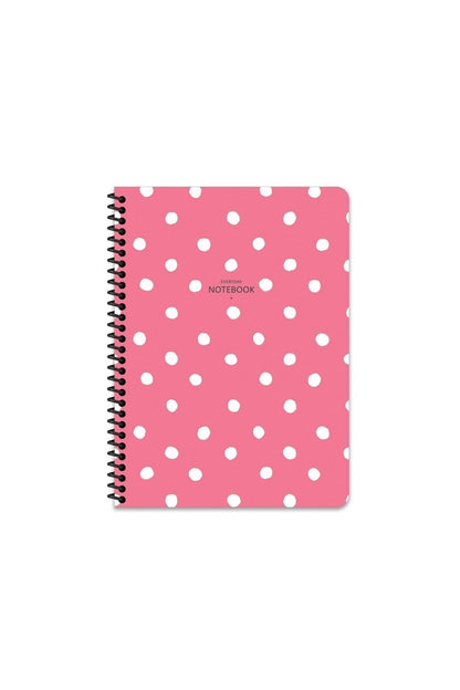 16.5x22.5 Kareli Defter Puantiye - Pembe