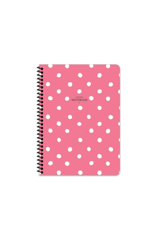 16.5x22.5 Kareli Defter Puantiye - Pembe