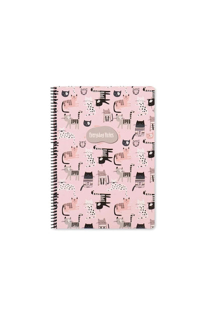 ÇİZGİLİ 16x22 CM 80 YAPRAK KARTON KAPAK TELLİ DEFTER 60 GRAM BEYAZ SAYFA ANİMAL FRİENDS