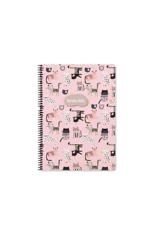 ÇİZGİLİ 16x22 CM 80 YAPRAK KARTON KAPAK TELLİ DEFTER 60 GRAM BEYAZ SAYFA ANİMAL FRİENDS