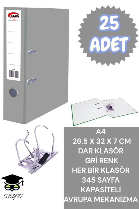 A4 OFİS KLASÖRÜ BÜRO EVRAK DÜZENLEYİCİ KLASÖR ÇİFT METAL HALKA AVRUPA MEKANİZMA