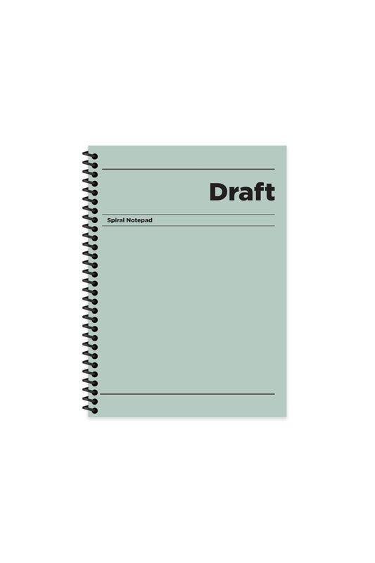 Çizgili Sert Kapak Spiralli Draft Defter Yeşil 17x24