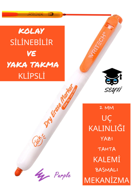 Basmalı Tahta kalemi yaka clipsli iade garantili amerika markası writech KOLAY SİLİNEBİLİR